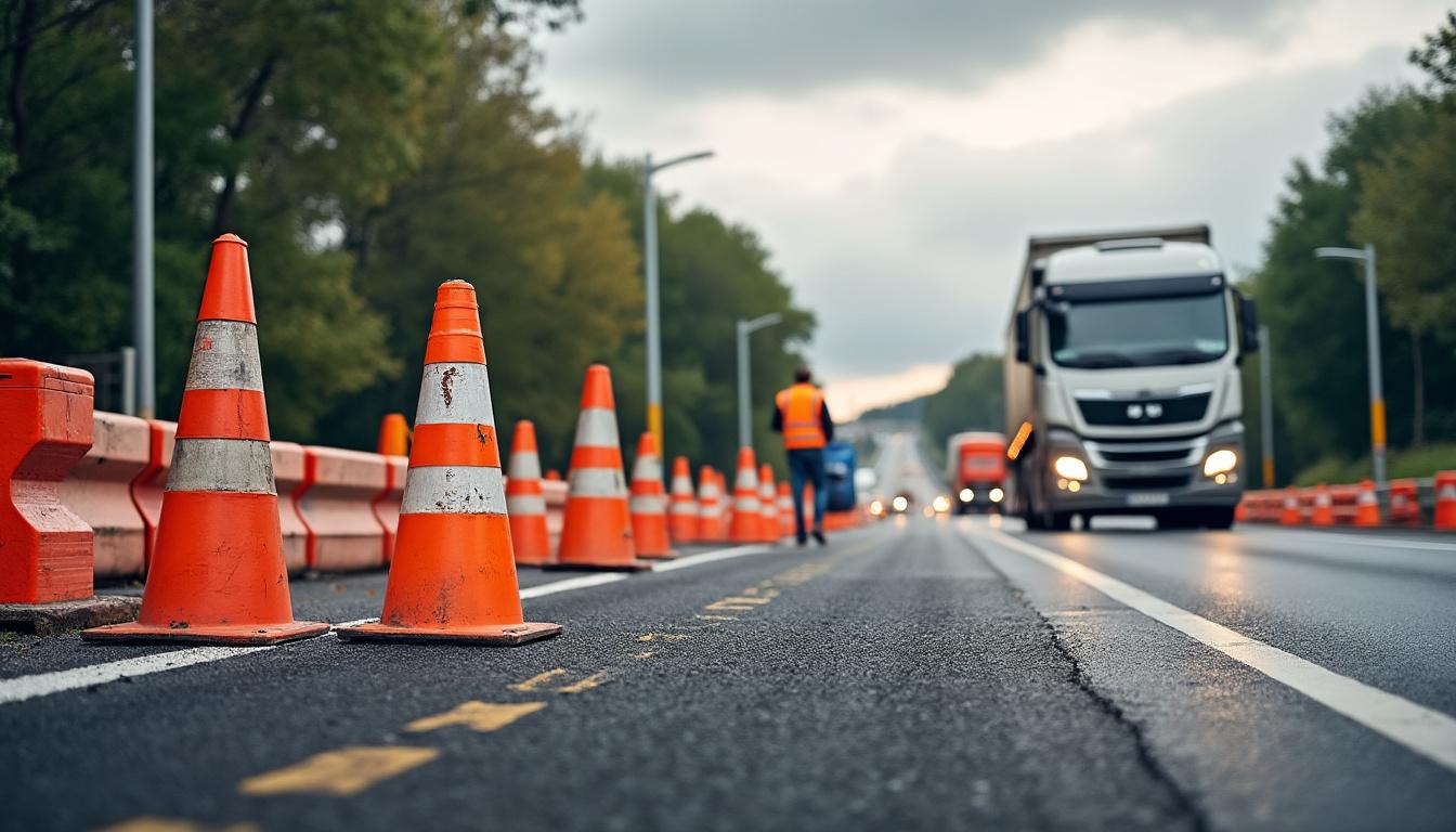 Mieux sécuriser la circulation des véhicules lourds grâce au balisage de chantier