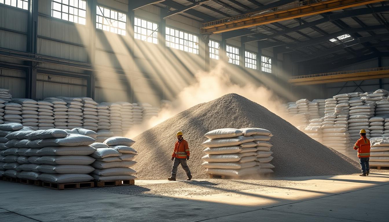 Le stockage du ciment en toute sécurité dans une usine