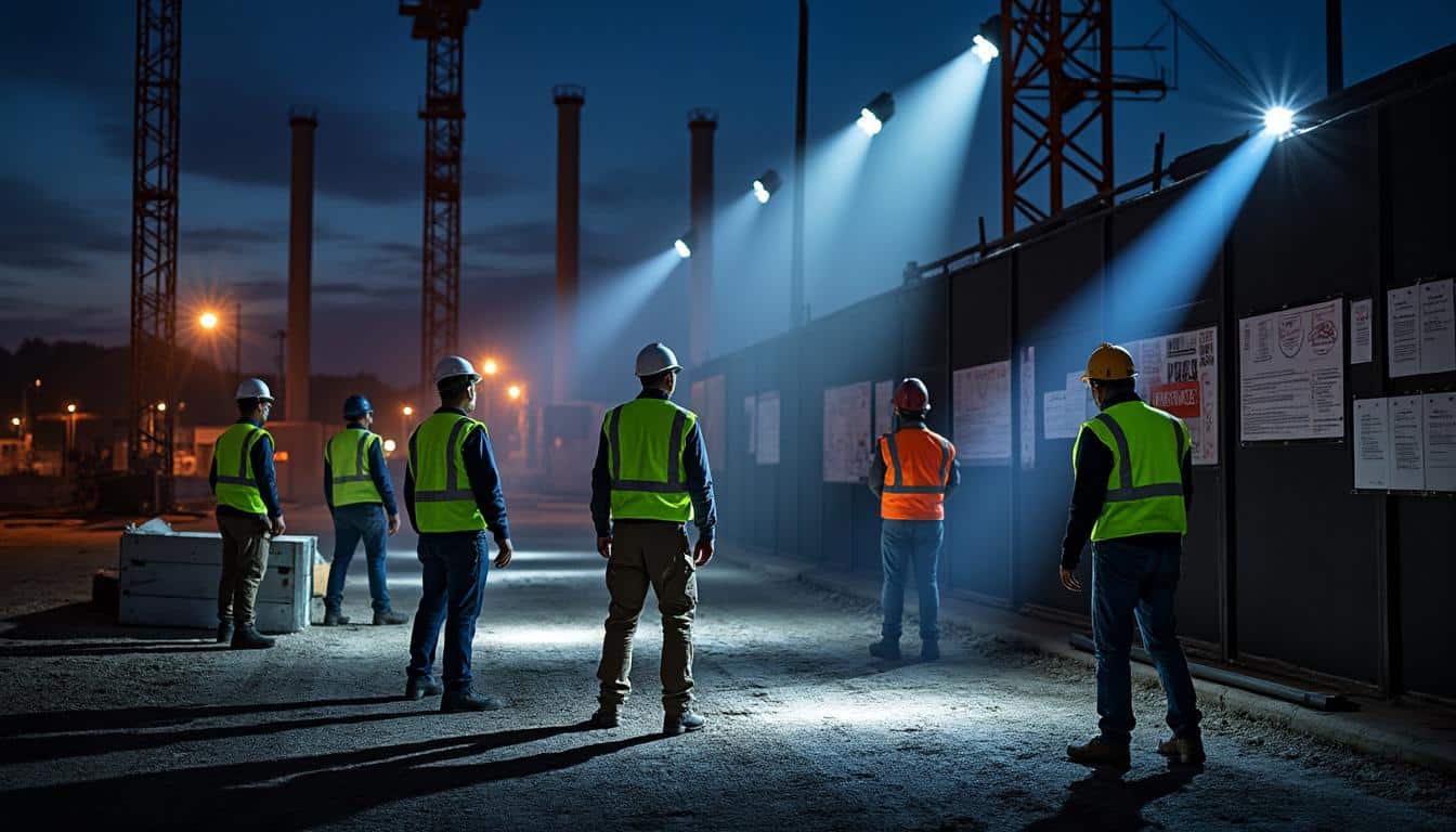 Illustration: Comprendre les plages horaires et le cadre légal du travail de nuit dans le BTP
