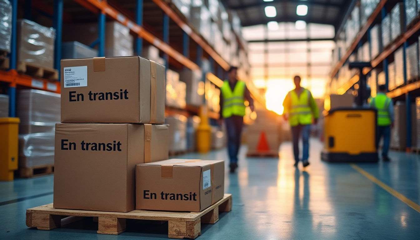 Illustration: Que signifie le statut de commande en transit dans la chaîne logistique ?