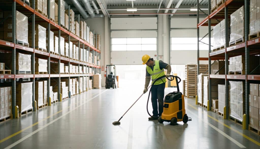 Nettoyage logistique : entrepôts, quais et sécurité