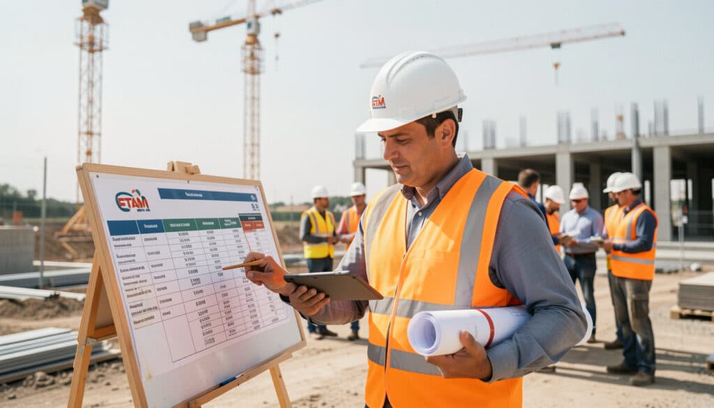 Salaire d’un chef de chantier ETAM dans le BTP